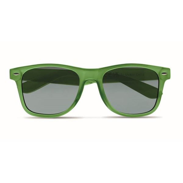 Obrázky: Transparentné zelené slneč.okuliare s RPET obrubou, Obrázok 3