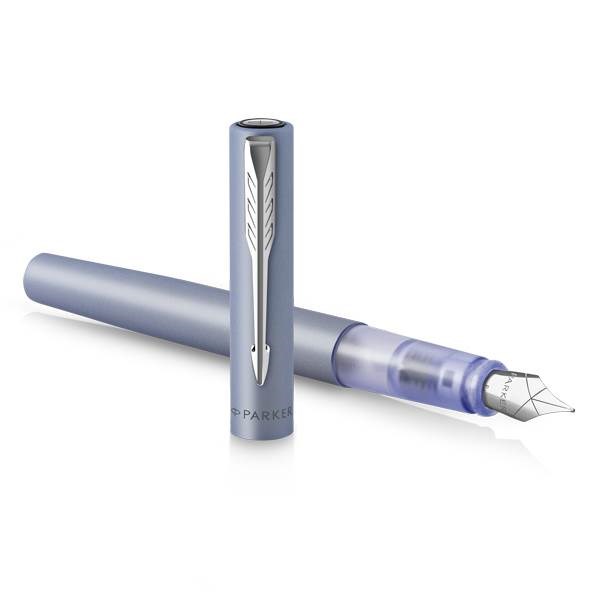 Obrázky: Parker Vector XL Silver Blue plniace pero, hrot M, Obrázok 3