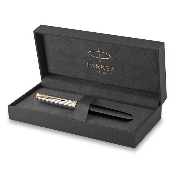 Obrázky: Parker 51 Premium Black GT plniace pero, hrot M, Obrázok 2