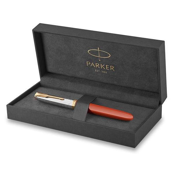 Obrázky: Parker 51 Premium Rage Red GT plniace pero, hrot F, Obrázok 2