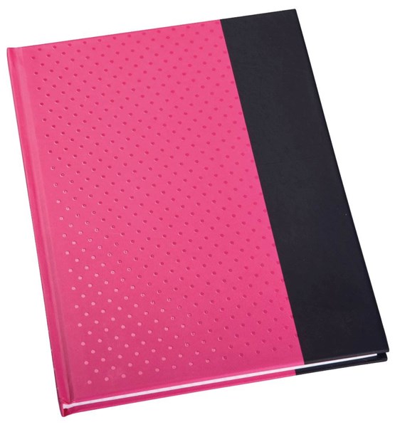 Obrázky: Ružový poznámkový zápisník A6, linajkové listy