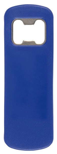 Obrázky: Modrý plastový otvárač na fľaše s magnetom