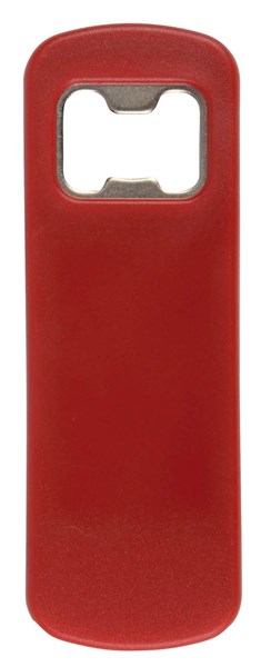 Obrázky: Červený plastový otvárač na fľaše s magnetom