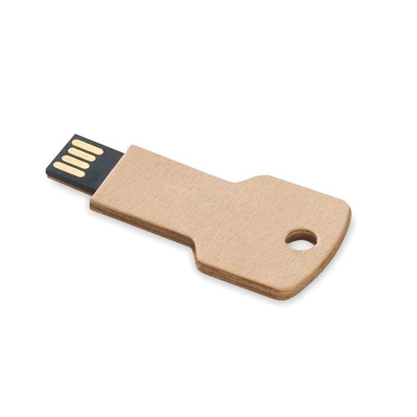 Obrázky: USB flash disk 1GB v tvare kľúča, telo z   papiera