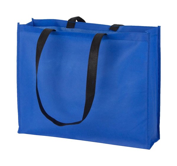 Obrázky: Modrá nákup. taška netkaná textília, čierne uši