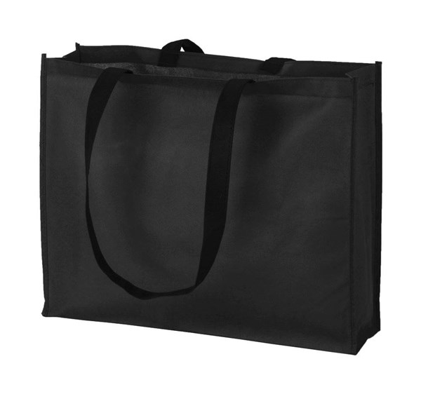 Obrázky: Čierna nákup. taška netkaná textília, čierne uši, Obrázok 1