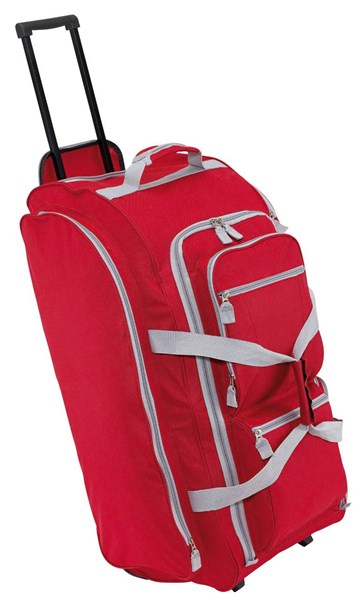 Obrázky: Veľká cestovná taška na kolieskach, červená, Obrázok 1