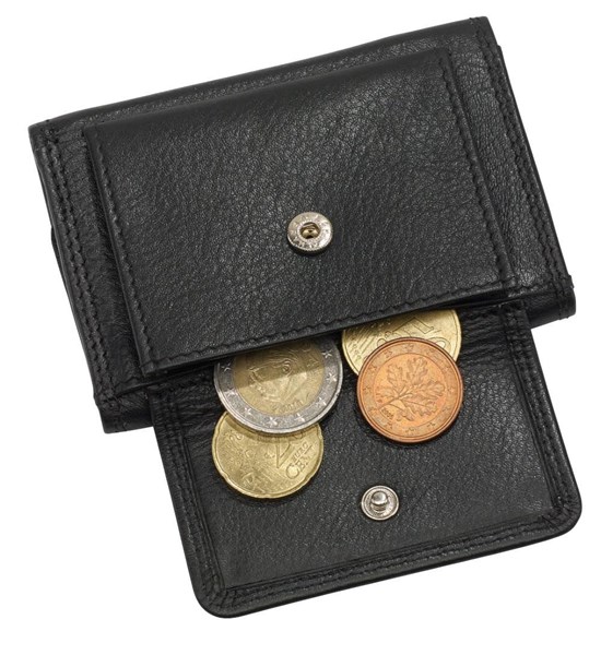 Obrázky: Čierna skladacia pánska peňaženka,vonkajšie vrecko, Obrázok 2