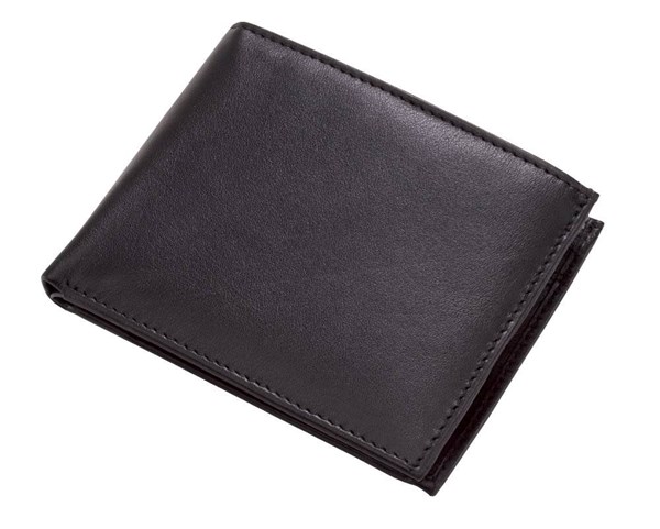 Obrázky: Čierna pánska kožená peňaženka, Obrázok 2