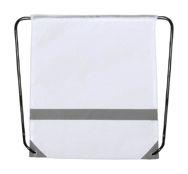 Obrázky: Biely polyesterový ruksak s reflexnými dielmi