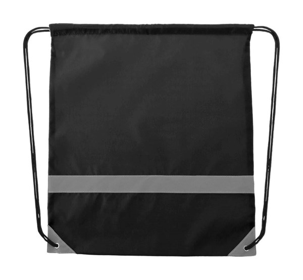 Obrázky: Čierny polyesterový ruksak s reflexnými dielmi