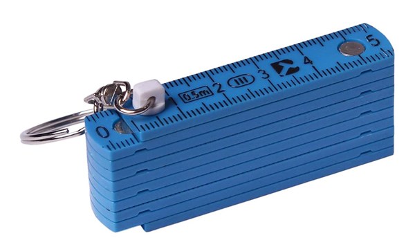 Obrázky: Modrý skladací polmeter s príveskom, 0,5 m, Obrázok 1