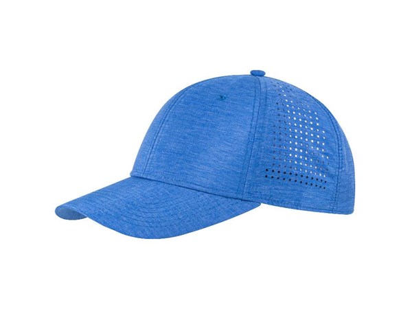 Obrázky: Ľahká šesťdielna perforovaná čiapka, stredná modrá
