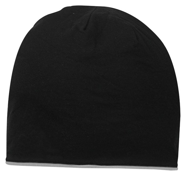 Obrázky: Čierno/šedá obojstranná bavln.dvojvrstvová čiapka, Obrázok 1