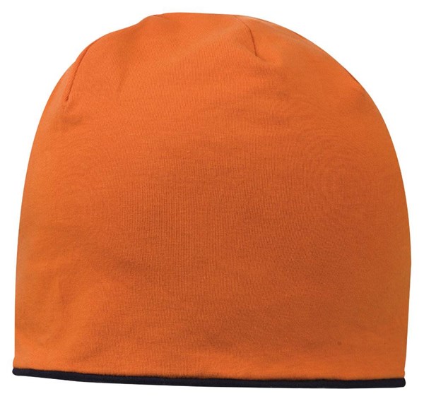 Obrázky: Oranžovo/čierna obojstran. bavln.2-vrstvová čiapka