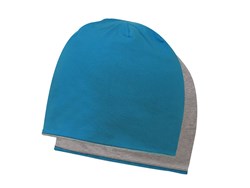 Obrázky: Modro/šedá obojstranná bavln.dvojvrstvová čiapka