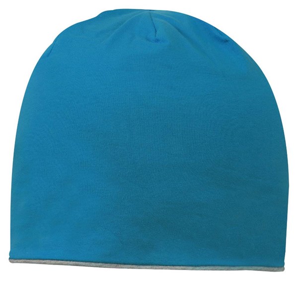 Obrázky: Modro/šedá obojstranná bavln.dvojvrstvová čiapka, Obrázok 2