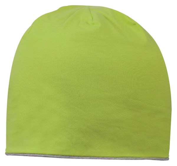 Obrázky: Zeleno/šedá obojstranná bavln. dvojvrstvová čiapka, Obrázok 2