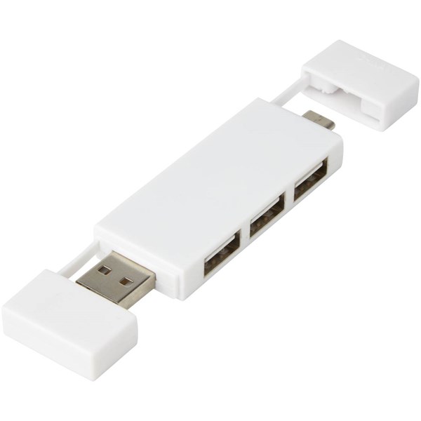 Obrázky: Duálny rozbočovač USB 2.0 biela