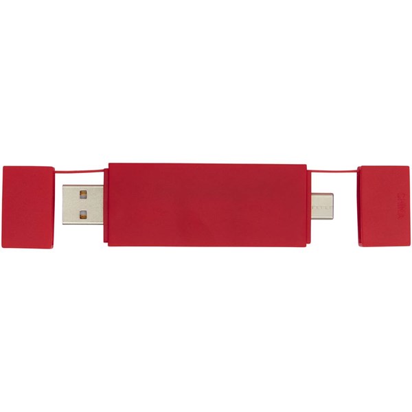 Obrázky: Duálny rozbočovač USB 2.0 červená, Obrázok 5