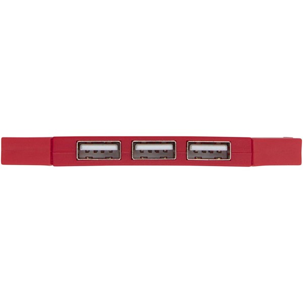Obrázky: Duálny rozbočovač USB 2.0 červená, Obrázok 6