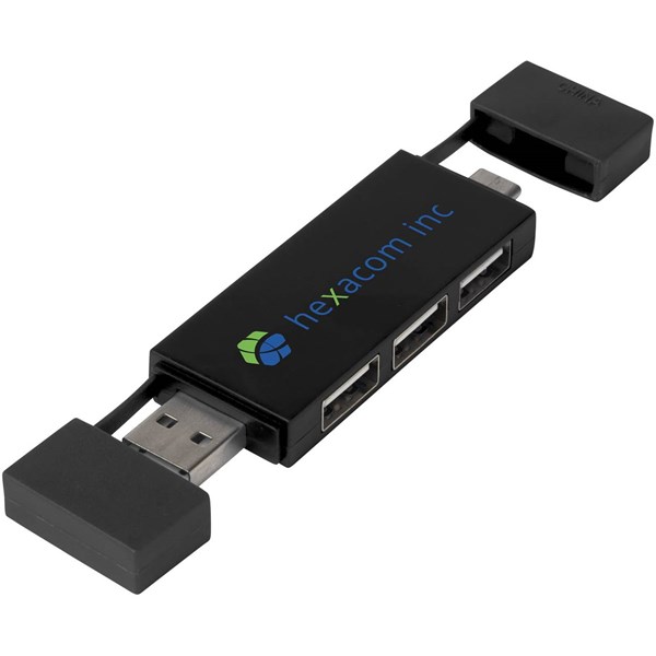 Obrázky: Duálny rozbočovač USB 2.0 čierna, Obrázok 7