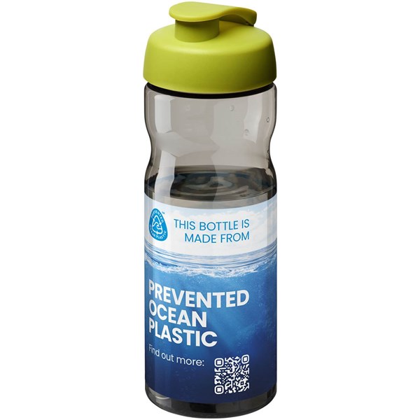 Obrázky: Športová fľaša H2O Active 650 ml šedo-limetková, Obrázok 2