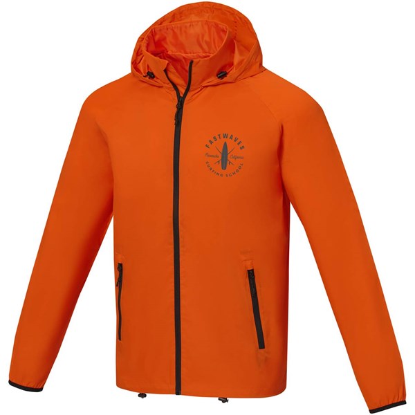 Obrázky: Oranžová ľahká pánska bunda Dinlas XS, Obrázok 5