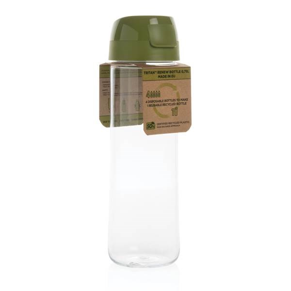 Obrázky: Fľaša 0,75l z Tritan™ Renew, transparentná/zelená, Obrázok 2
