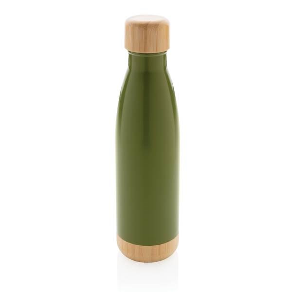 Obrázky: Nerezová termofľaša zelená s bambusovými detailami, Obrázok 1