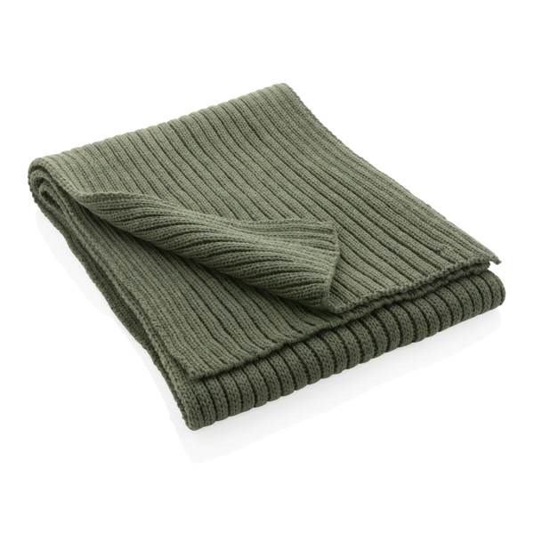 Obrázky: Zelený pletený šál 180x25cm z Polylana® AWARE, Obrázok 4