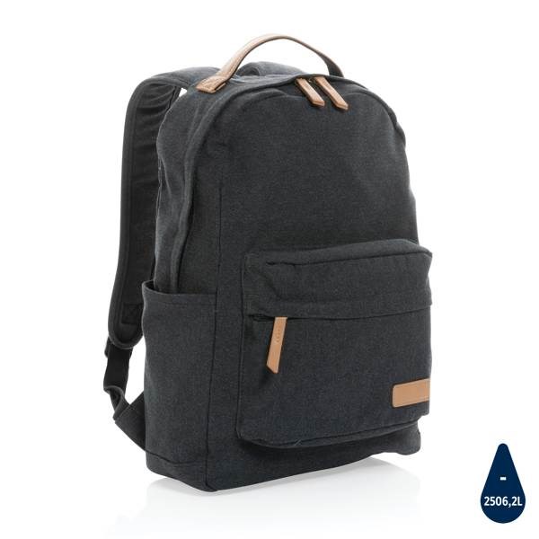 Obrázky: Čierny ruksak Impact z 16 oz. recykl. canvas AWARE