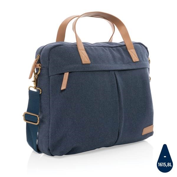 Obrázky: Modrý ruksak na notebook z recykl. canvas AWARE