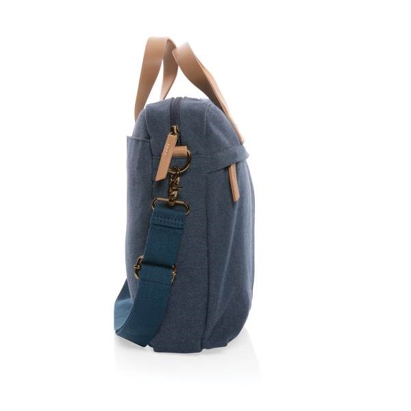 Obrázky: Modrý ruksak na notebook z recykl. canvas AWARE, Obrázok 3