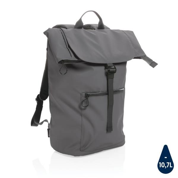 Obrázky: Voči vode odolný ruksak na NB z RPET AWARE, šedý