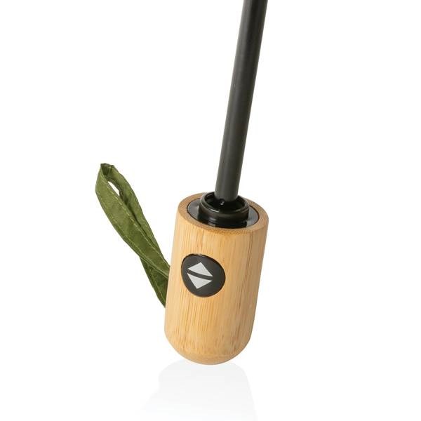 Obrázky: Zelený automatický dáždnik rPET, bambus. Rukoväť, Obrázok 4