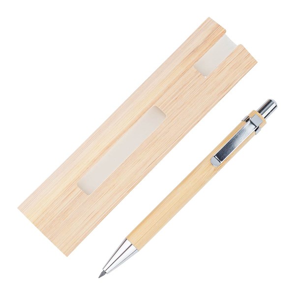 Obrázky: Nekonečná ceruzka z bambusu vr. obalu, béžová, Obrázok 4