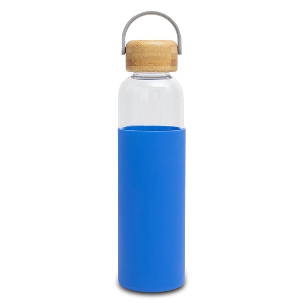 Obrázky: Sklenená fľaša 560 ml, modrá, Obrázok 3