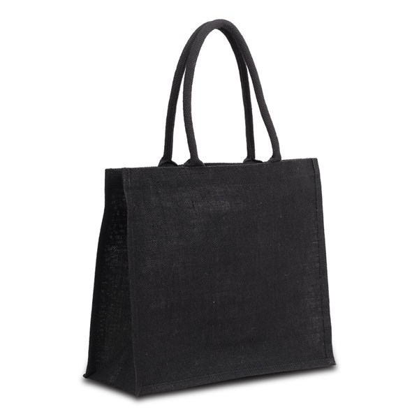 Obrázky: Jutová čierna EKO nákupná taška, Obrázok 1