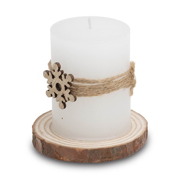 Obrázky: MATERA sviečka so zimným motívom, biela