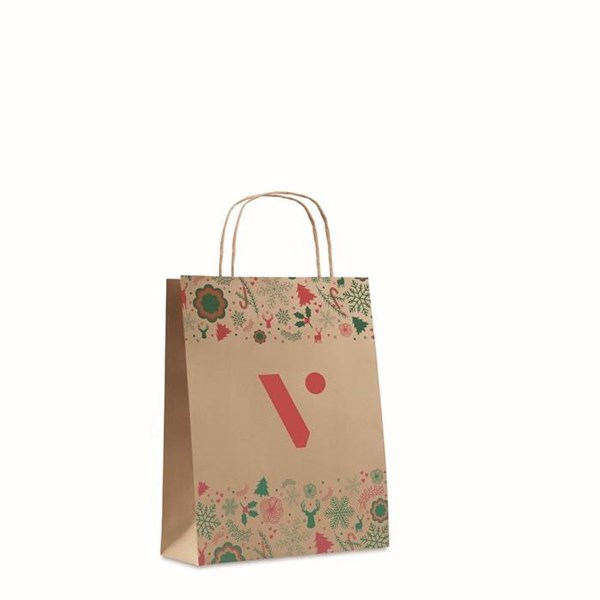 Obrázky: Vianočná darčeková papierová taška malá 18x8x21 cm, Obrázok 2