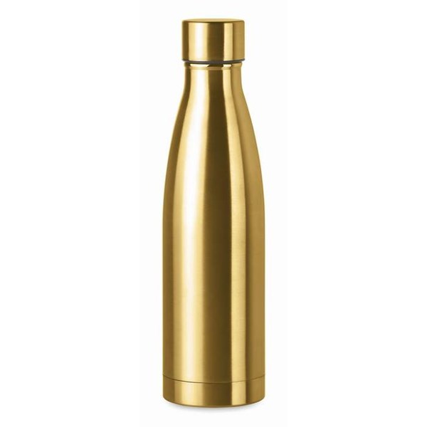 Obrázky: Zlatá izolačná nerezová fľaša 500 ml