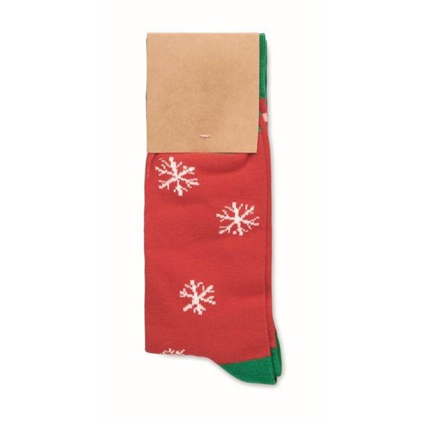 Obrázky: Pár ponožiek s vianočným motívom, veľ. L červené, Obrázok 6