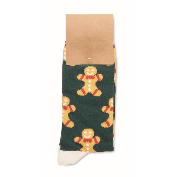Obrázky: Pár ponožiek s vianočným motívom, veľ. L tm.zelené, Obrázok 6