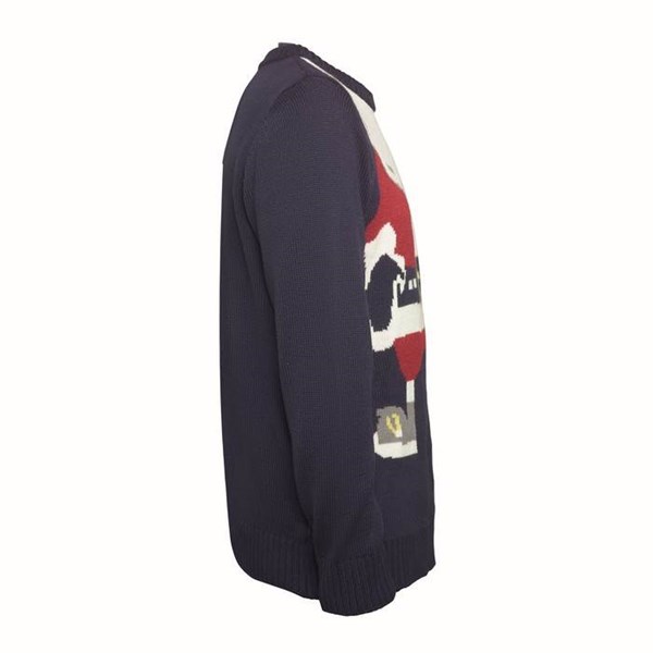 Obrázky: Modrý Vianočný sveter s motívom Santu, veľ. L/XL, Obrázok 6