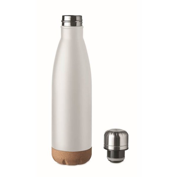 Obrázky: Biela nerezová fľaša s dvojitou stenou 600 ml, Obrázok 4