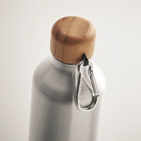 Obrázky: Hliníková fľaša s bambusovým viečkom 400 ml, Obrázok 7