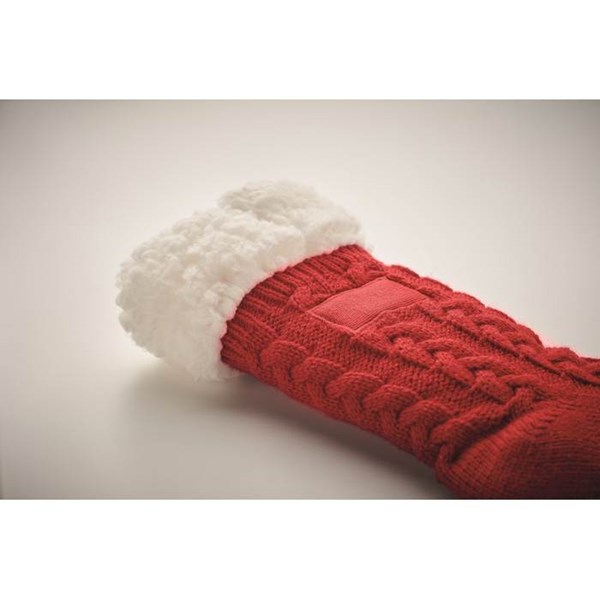 Obrázky: Červené pletené ponožky, 1 pár, veľ. L, Obrázok 4