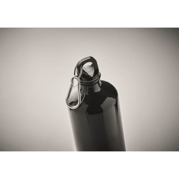 Obrázky: Čierna jednostenná hliníková fľaša s karabínou 1 l, Obrázok 3