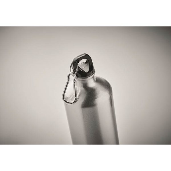 Obrázky: Striebor.jednostenná hliníková fľaša,karabína, 1l, Obrázok 3